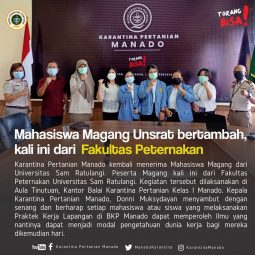Kegiatan Magang Mahasiswa Fakultas Peternakan di Balai Karantina Pertanian Manado