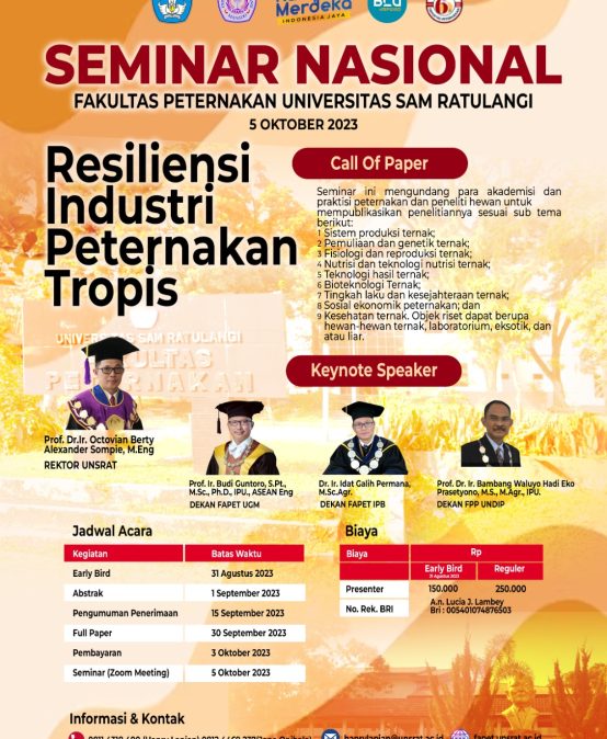 Seminar Nasional Fakultas Peternakan “Resienliensi Industri Peternakan Tropis”
